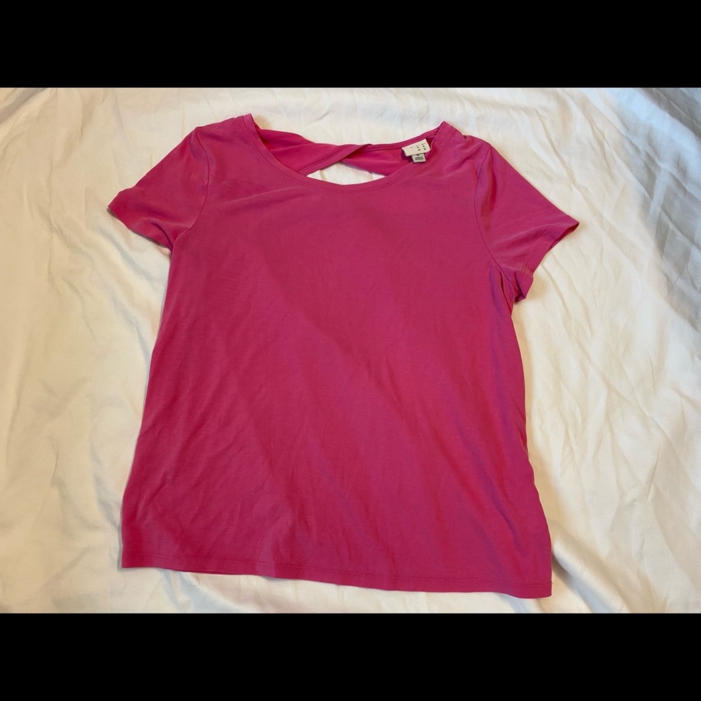 Pink Blouse w/ peekaboo back